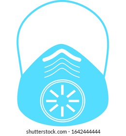 Safety breathing masks. Industrial safety N95 mask, dust protection respirator and breathing medical respiratory mask. Hospital or pollution protect face masking. Face pollution mask. Medical mask