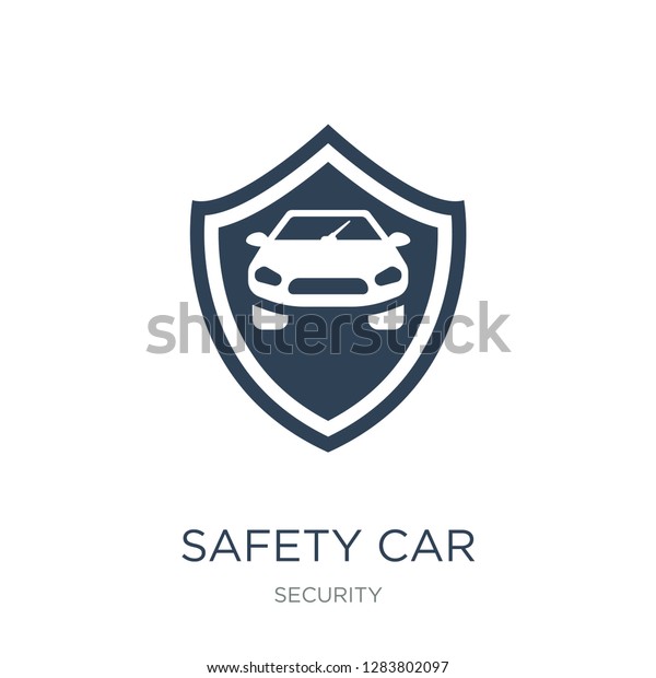 safety car icon vector on white background,\
safety car trendy filled icons from Security collection, safety car\
vector illustration