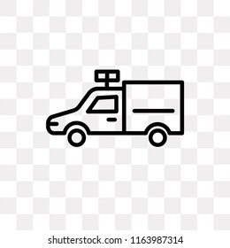 Safety car vector icon isolated on transparent background, Safety car logo concept