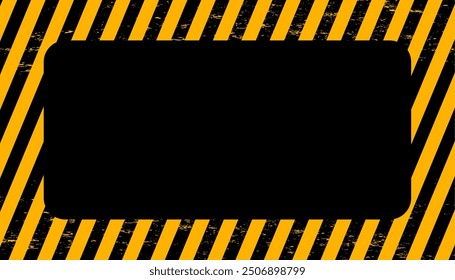 safety caution blank background with yellow and black stripe vector