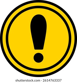 Safety Caution Sign Circle Design