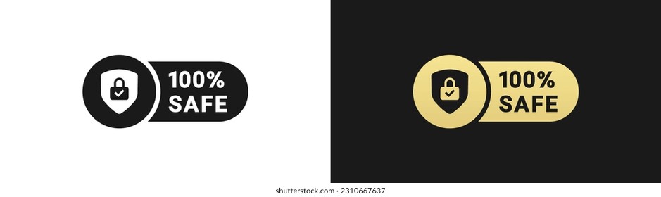 Safety certificate label or Safety certificate symbol vector isolated in Flat Style. Best Safety certificate label for product packaging design element. Safety certificate symbol for packaging design 