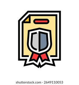 safety certification color icon vector. safety certification sign. isolated symbol illustration