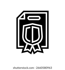 safety certification glyph icon vector. safety certification sign. isolated symbol illustration