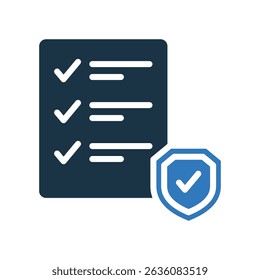 Safety Check Icon Mixed Vector Illustration