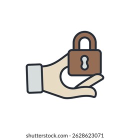 safety check icons isolated on White Background. Flat style design