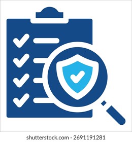 Elemento de icono de lista de comprobación de seguridad para diseño