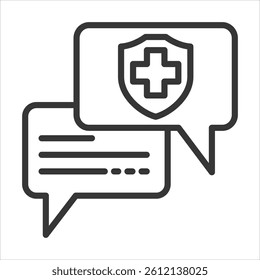 Safety Communication Icon Vector Illustration Outline