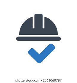 Safety Compliance Helmet Icon On White Background