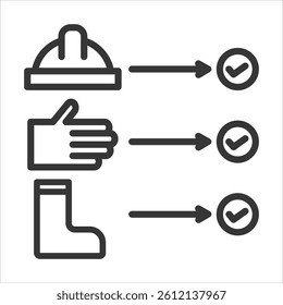 Safety Compliance Icon Vector Illustration Outline