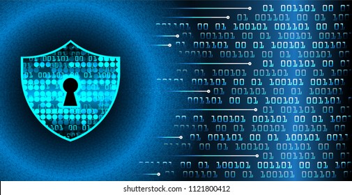 Safety concept, Closed Padlock on digital background, cyber security, Blue abstract hi speed internet technology background illustration. key vector