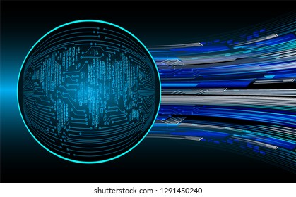 Safety concept, Closed Padlock on digital background, cyber security, Blue abstract hi speed internet technology background illustration. world key vector