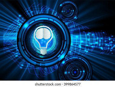 Safety concept, Closed Padlock on digital background, cyber security, Blue abstract hi speed internet technology background illustration. . Brainstorm, Brain. Bulb Ideas