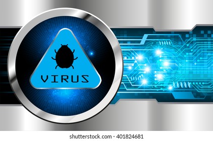 Safety concept, Closed Padlock on digital background, cyber security, Blue abstract hi speed internet technology background illustration.
