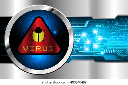 Safety concept, Closed Padlock on digital background, cyber security, Blue abstract hi speed internet technology background illustration