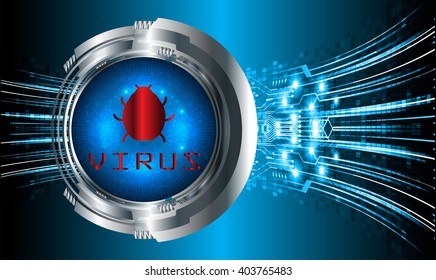 Safety concept, Closed Padlock on digital background, cyber security, Blue abstract hi speed internet technology background illustration. vector