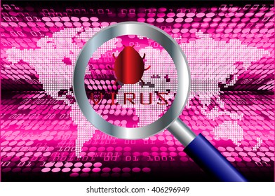 Safety concept, Closed Padlock on digital background, cyber security, pink abstract hi speed internet technology background illustration. vector. world map