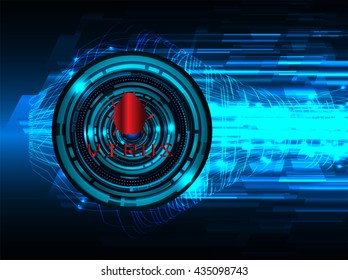 Safety concept: Closed Padlock on digital background, blue abstract light hi speed internet technology. Cyber security concept. Cyber background. Cyber data digital Technology. vector