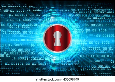 Safety concept: Closed Padlock on digital background, blue abstract light hi speed internet technology. Cyber security concept. Cyber background. Cyber data digital Technology. vector