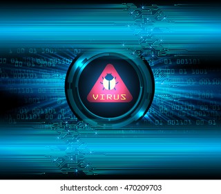 Safety concept, Closed Padlock on digital background, cyber security. key. vector