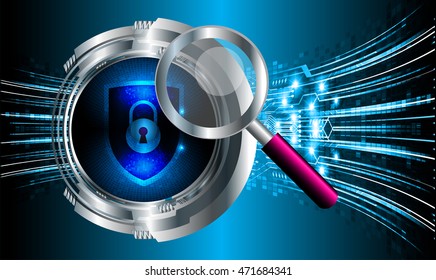 Safety concept, Closed Padlock on digital background, cyber security. key. vector, abstract cyber future technology concept. digital