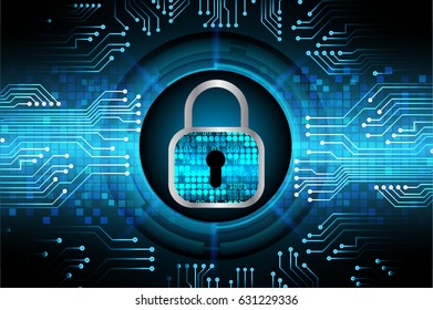 Cyber Security Technology Concept Shield Keyhole Stock Vector (Royalty ...