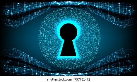 Safety concept, Closed Padlock on digital, cyber security, blue abstract hi speed internet technology background illustration. key, secure sci fi vector