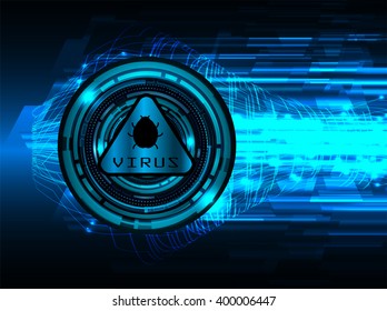 Safety concept,  cyber security, Blue abstract hi speed internet technology background illustration.