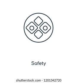 Safety concept line icon. Linear Safety concept outline symbol design. This simple element illustration can be used for web and mobile UI/UX.