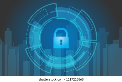 Safety concept, Technology background.