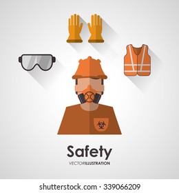 Safety concept/equipment icons design, vector illustration 10 eps graphic.