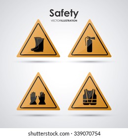 Safety concept/equipment icons design, vector illustration 10 eps graphic.