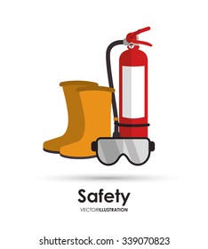 Safety concept/equipment icons design, vector illustration 10 eps graphic.