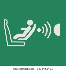 SAFETY CONDITION SIGN PICTOGRAM, CHILD SEAT PRESENCE AND ORIENTATION DETECTION SYSTEM (CPOD) ISO 7010 – E014