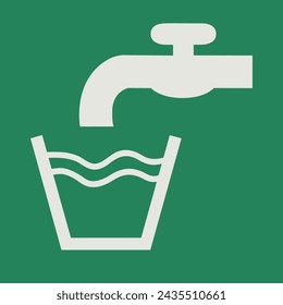 SAFETY CONDITION SIGN PICTOGRAM, Drinking water ISO 7010 – E015