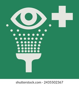 SAFETY CONDITION SIGN PICTOGRAM, EYEWASH STATION ISO 7010 – E011