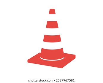 safety cone design vector illustration on transparent background