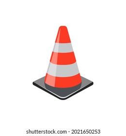 safety cone icon of color style design vector