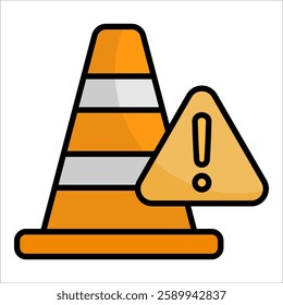 Safety Cone Icon Element For Design
