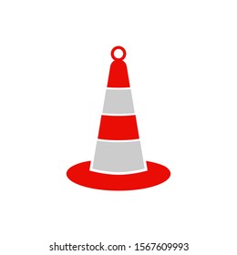 safety cone icon trendy flat design