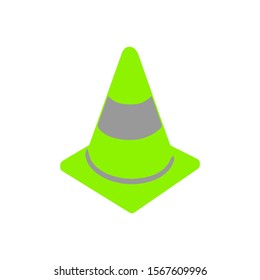 safety cone icon trendy flat design