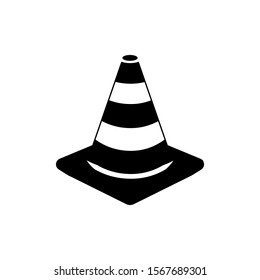 safety cone icon trendy flat design
