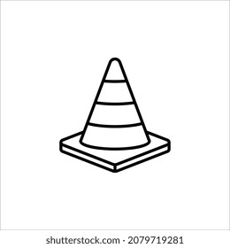 Safety Cone Icon Vector Design Template on white background