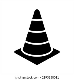 Plantilla de diseño de vectores de iconos de cono de seguridad