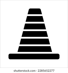 Safety Cone Icon Vector Design Template. vector illustration on white background