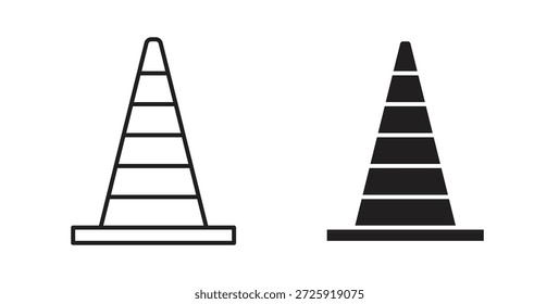 Iconos de cono de seguridad. Icono lineal de Vector aislado sobre fondo blanco.