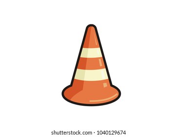 safety cone simple illustration