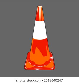 safety cone vector art ilustrasi