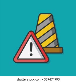 safety cone vector icon