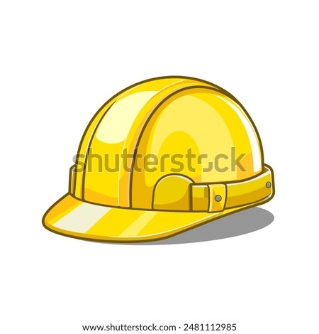 safety construction helmet composition with isolated. Yellow hard hat vector illustration. safety construction helmet vector illustration isolated on white background.